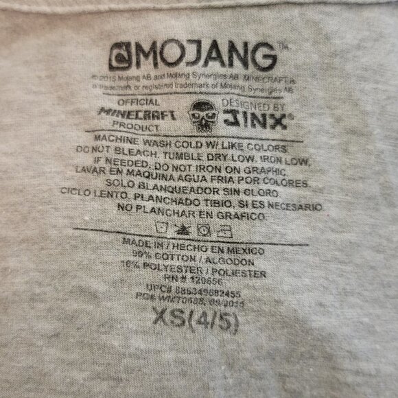 256. Minecraft Short Sleeve T-Shirt Sz XS (4-5) - Picture 3 of 4